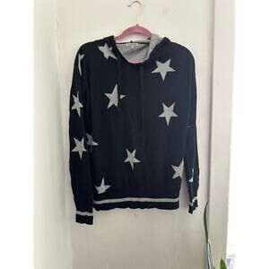 JAMISON Women's Black Hooded Shirt | Size Small